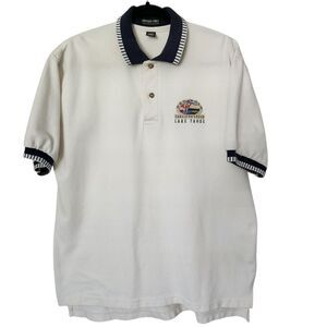 Jonathan Corey Mens Polo Red Wolf Lakeside Lodge Lake Tahoe Embroidered Large